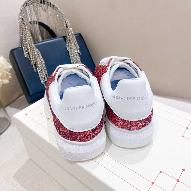 Alexander Mcqueen Kids Oversized Multicolor Glitter Red