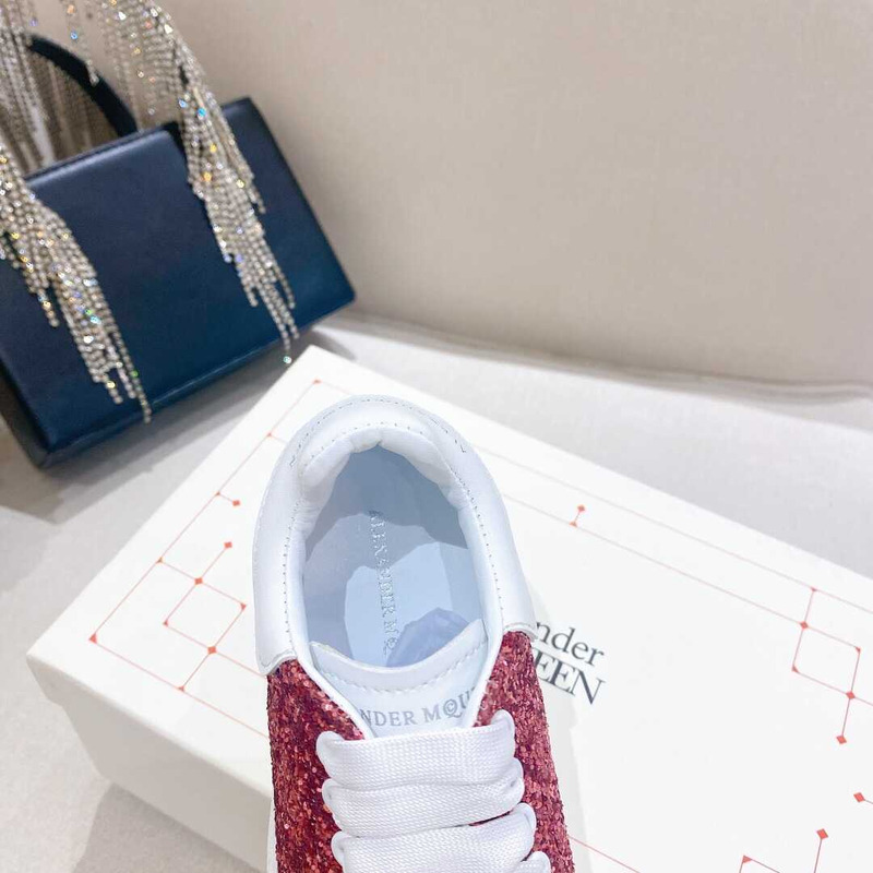 Alexander Mcqueen Kids Oversized Multicolor Glitter Red