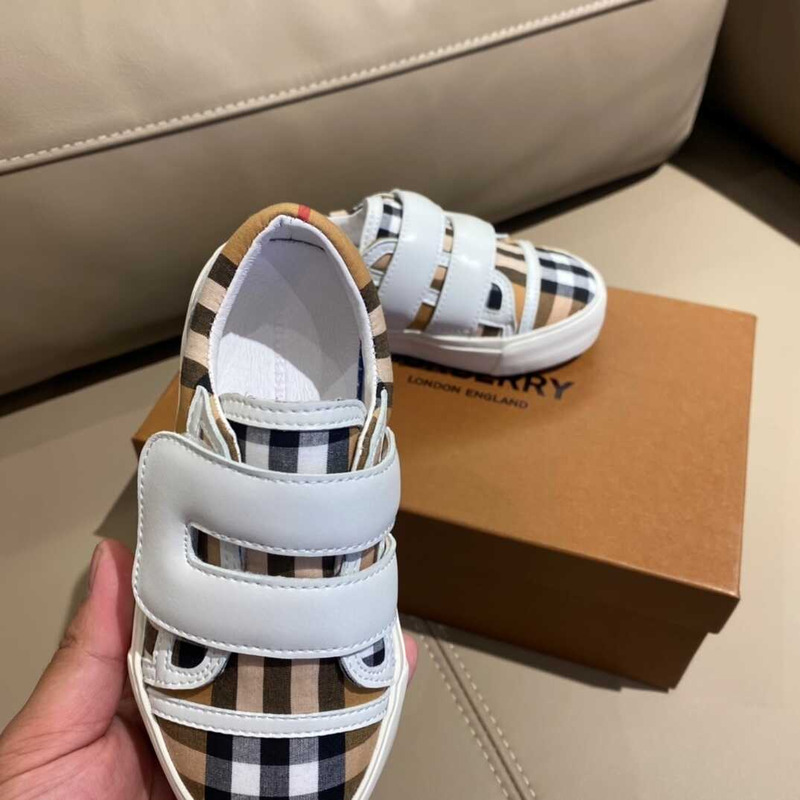 B**rry kids classic check sneakers white