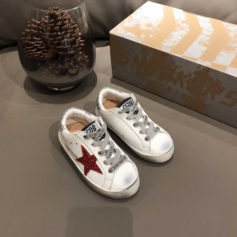 ggdb kids S*per-star white&red sneakers
