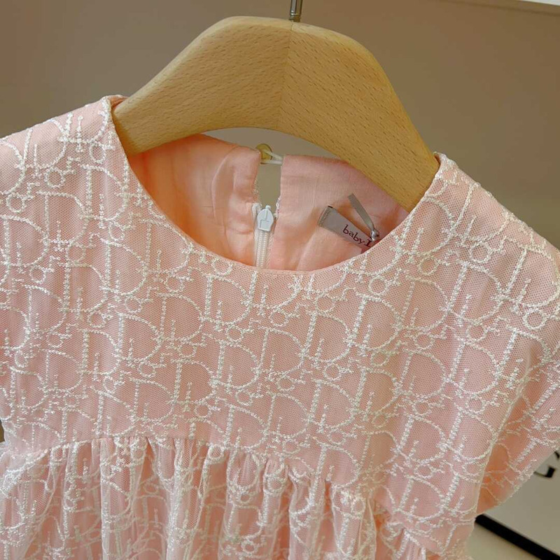 D*or kids flared dress pink