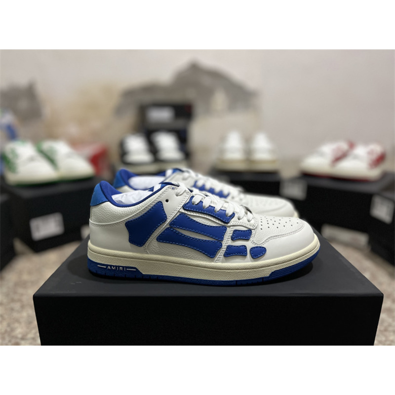 AMIRI Skel Top Low Sneakers White&Blue
