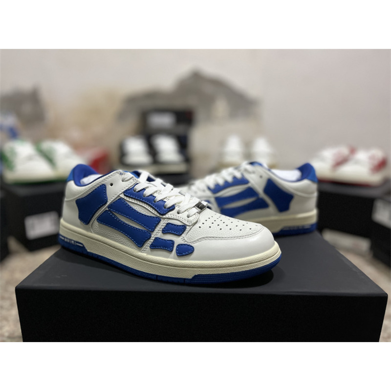 AMIRI Skel Top Low Sneakers White&Blue