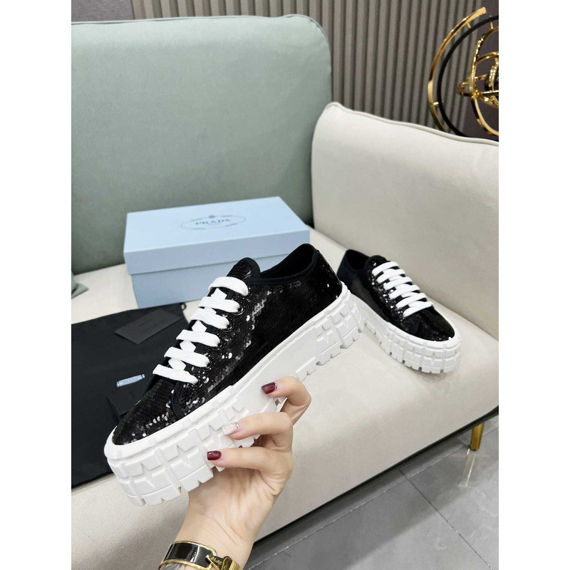Pra*a double wheel low top sneakers black