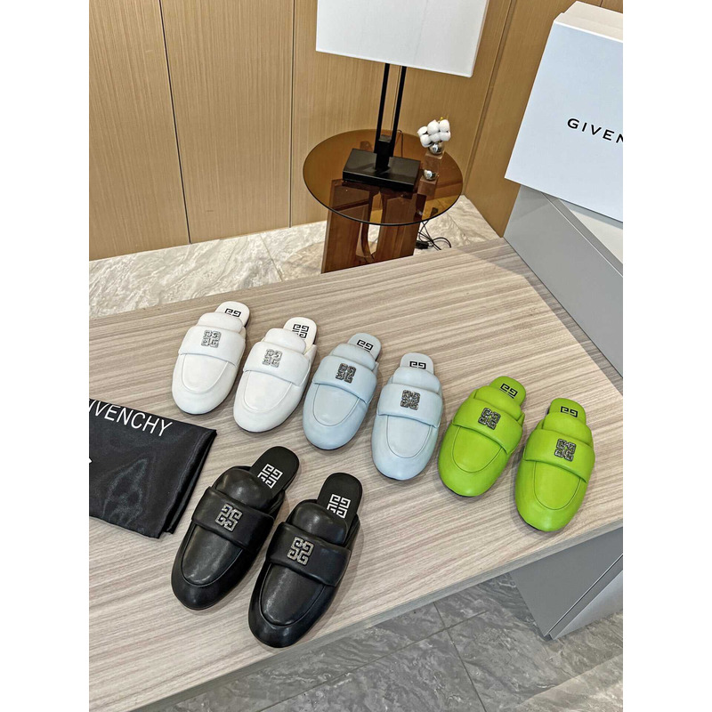 Givenchy Leather Mules Sandals Blue