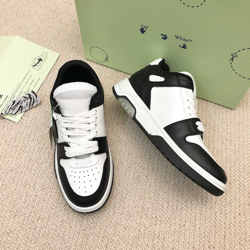Off White Out Of Office OOO Low Tops White Black
