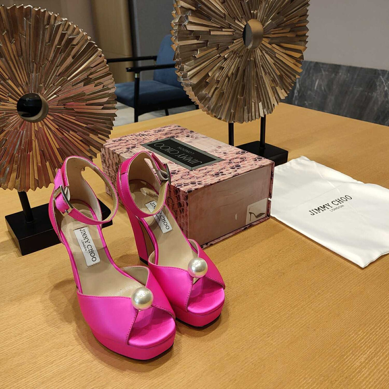 Jimmy Choo Socorie 120mm Block Heel Sandals Rose Pink