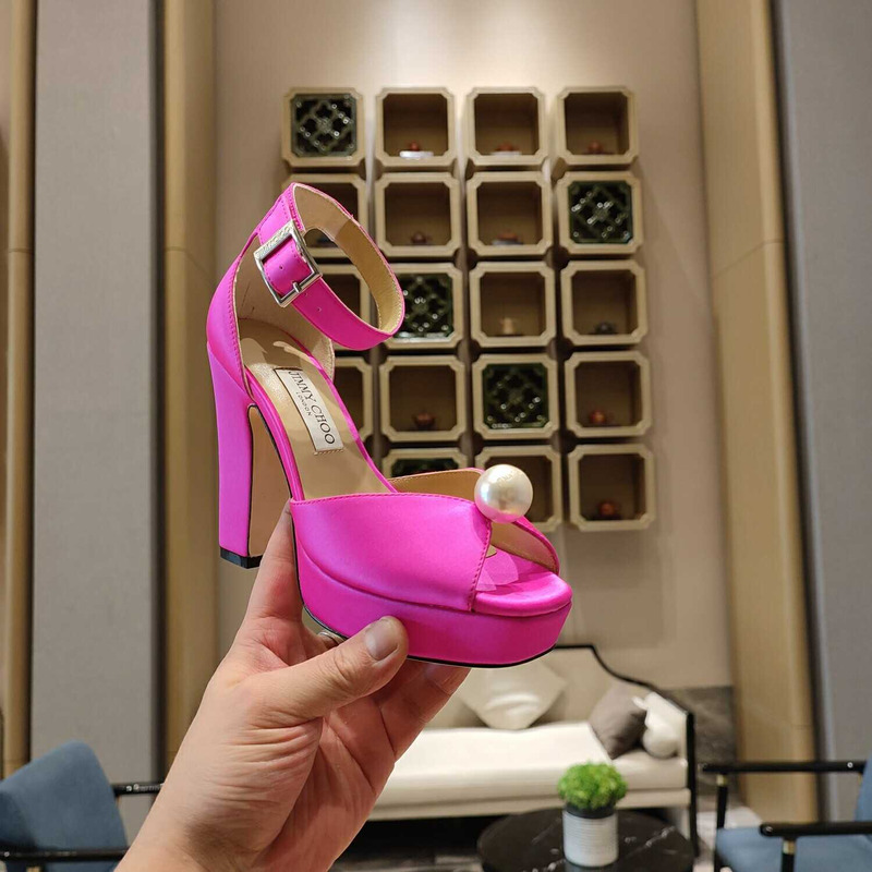 Jimmy Choo Socorie 120mm Block Heel Sandals Rose Pink
