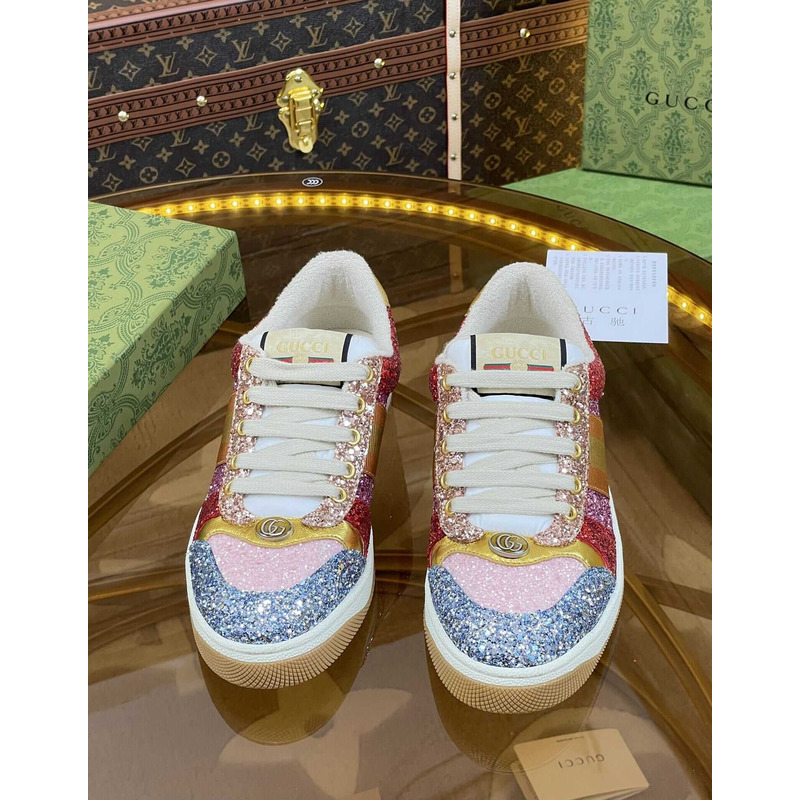 G*u*i lovelight screener sneakers pink blue
