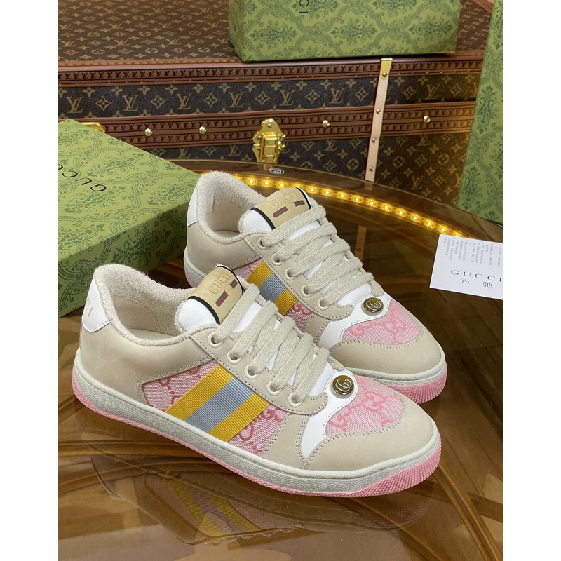 G*u*i screener sneaker beige pink