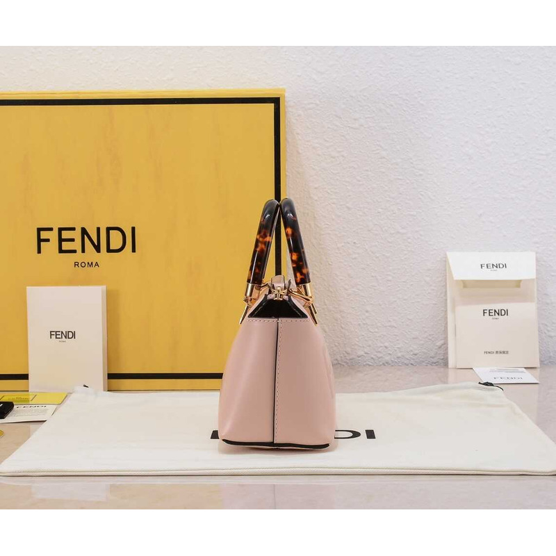 F**di by the way mini leather small boston bag light pink