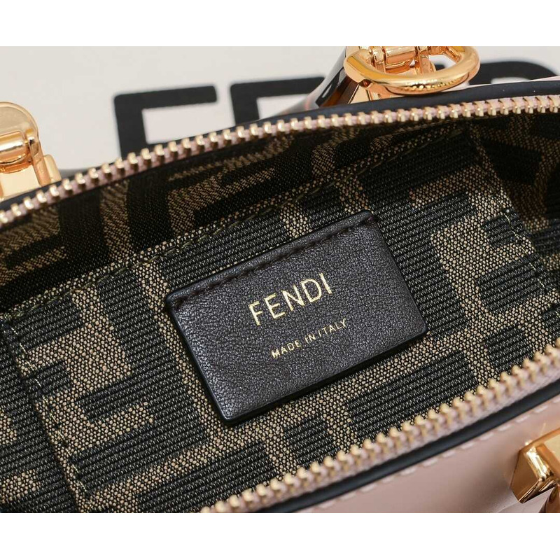 F**di by the way mini leather small boston bag light pink