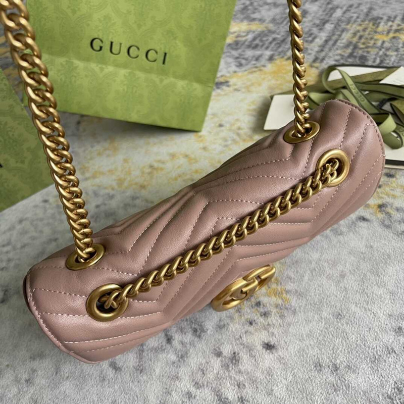 GG Marmont Small Shoulder Bag Nude Pink