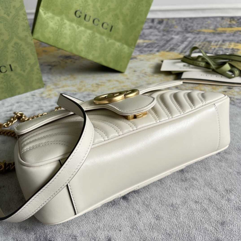 GG Marmont Small Shoulder Bag White