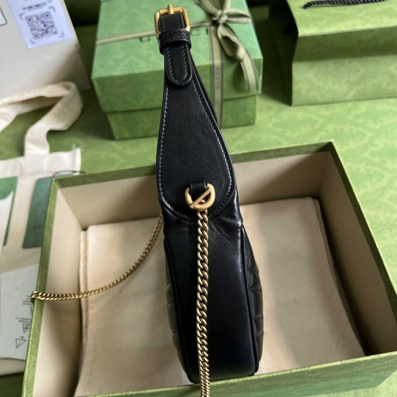 G*u*i gg marmont matelassé mini bag black