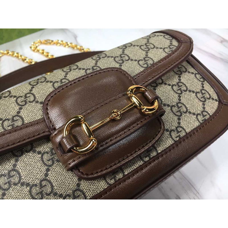 G*u*i horsebit1955 shoulder bag small size brown  monogram