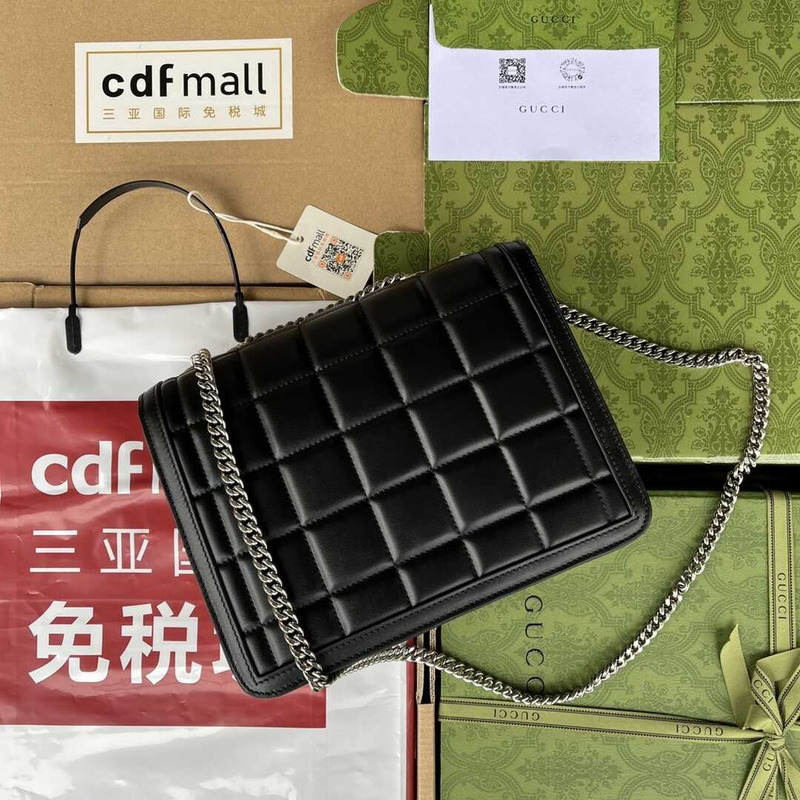 G*u*i deco mini quilted-leather cross-body bag black