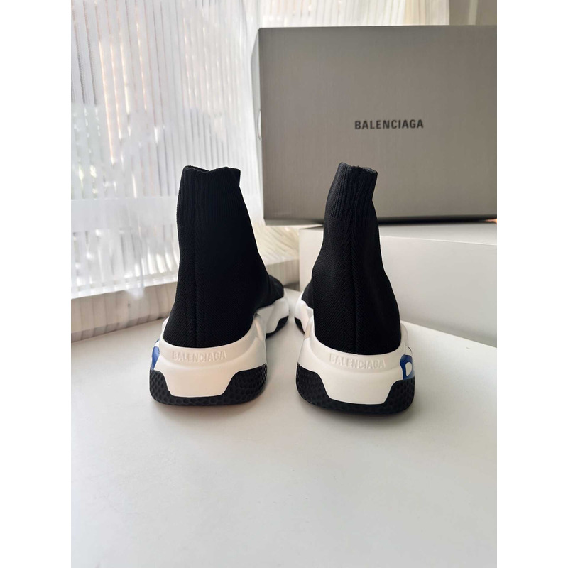 Ba*len*cia*ga speed graffiti sneaker black blue