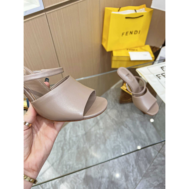F**di first nude leather high-heeled sandals