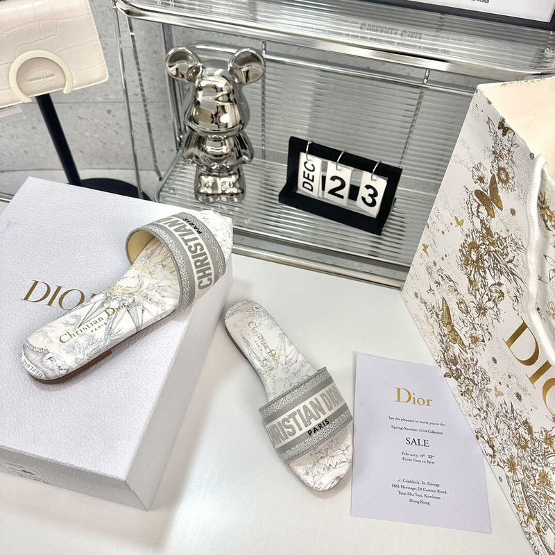 D*or dway slide white and gray cotton with rêve d\