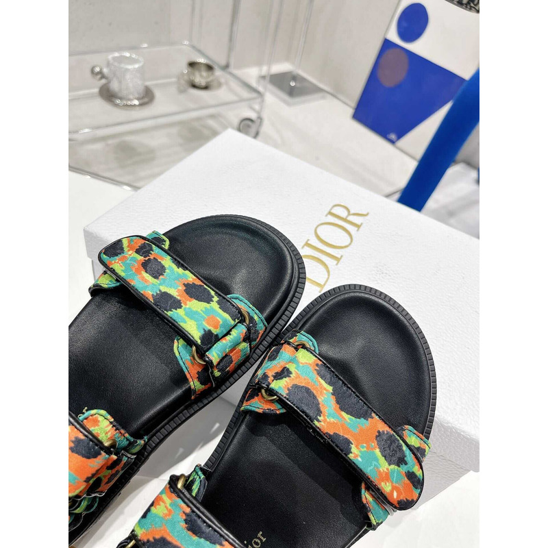 D*or D*oract sandal saffron camouflage pattern lambskin