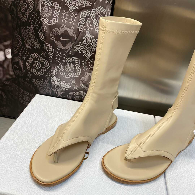 D*or spirit thong sandal beige lambskin