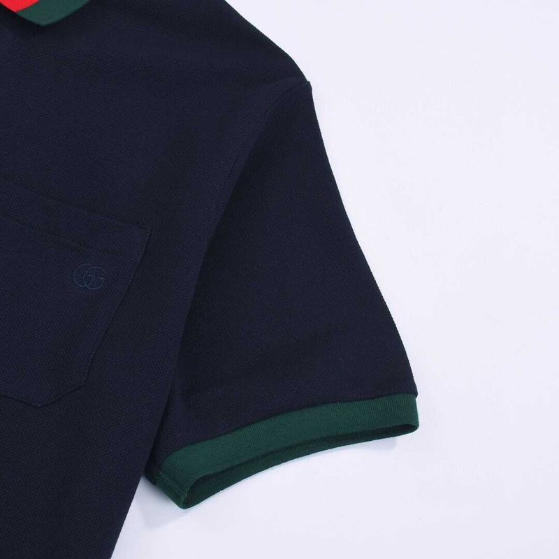 G*u*i cotton polo shirt navy