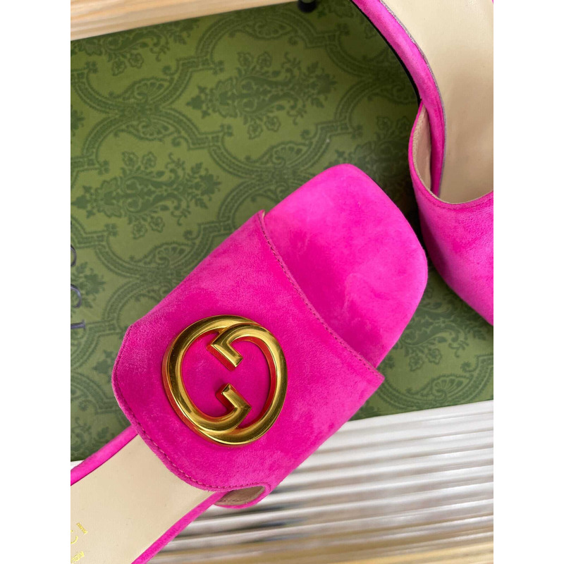 G*u*i blondie 70mm interlocking g mules hot pink