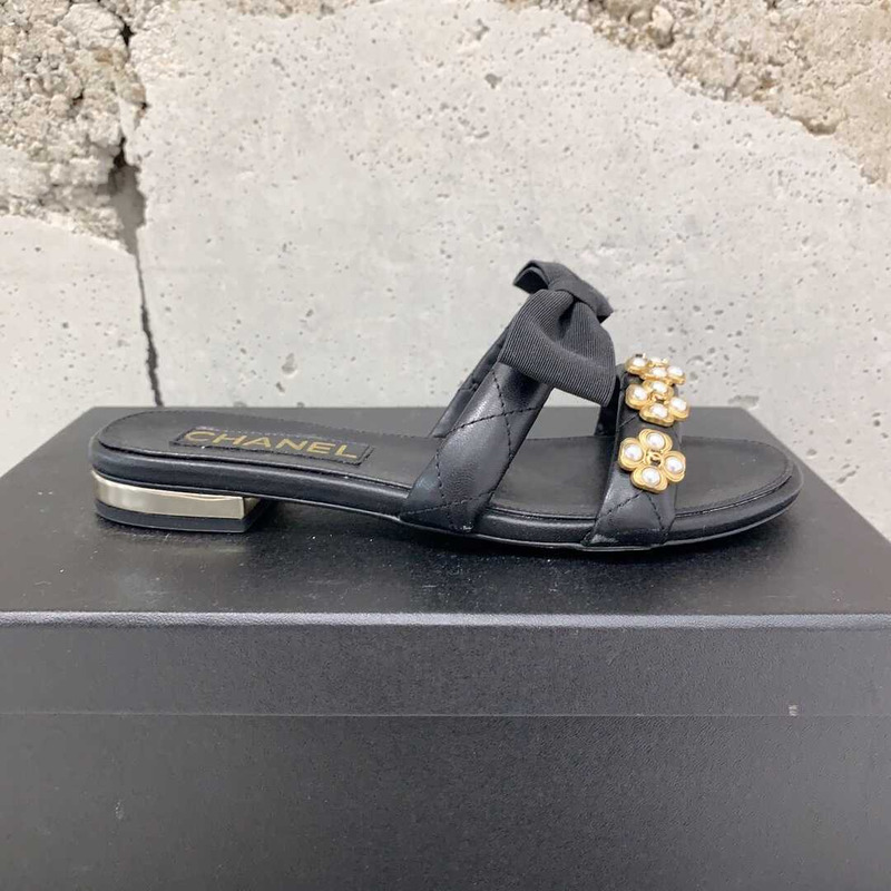 Ch*el  casual style party style office style elegant style mules black