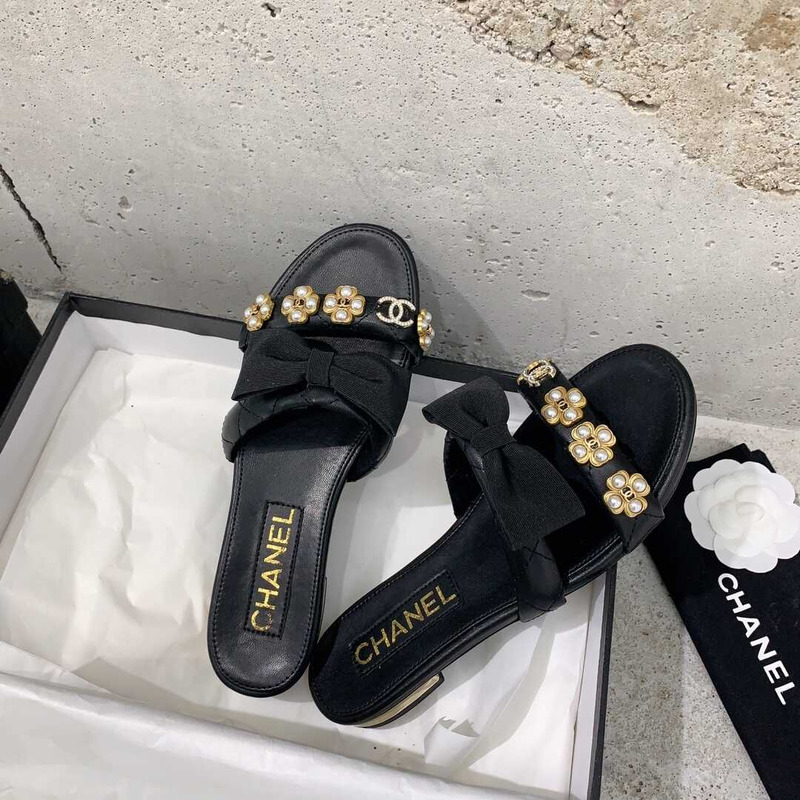 Ch*el  casual style party style office style elegant style mules black