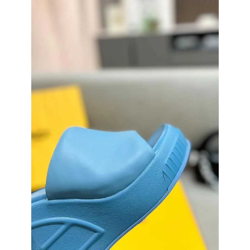 F**di fashion show nappa leather sandals blue