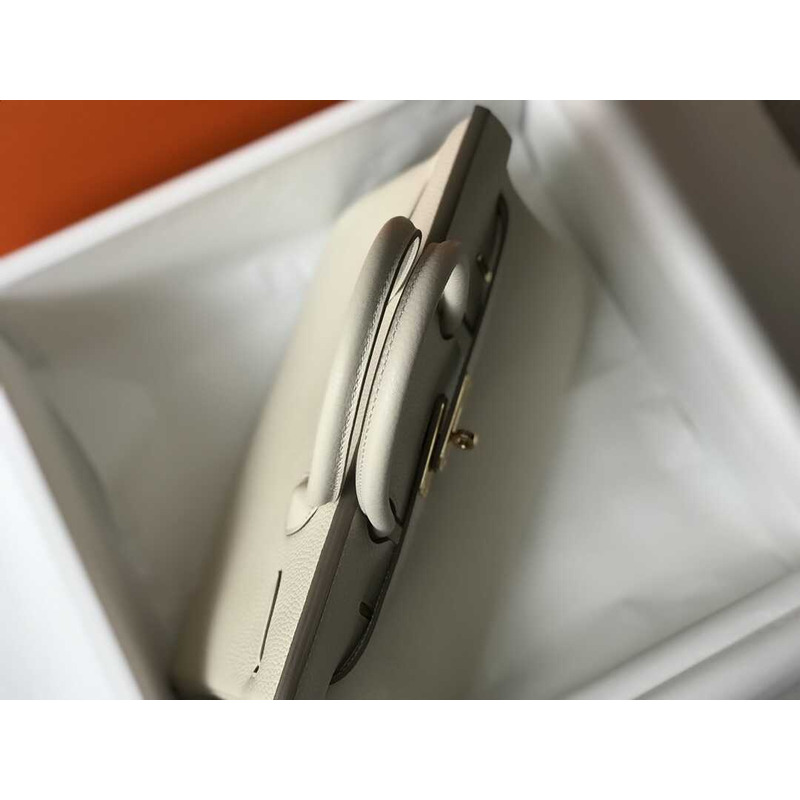 H**mes  birkin togo 35 gris tourterelle white