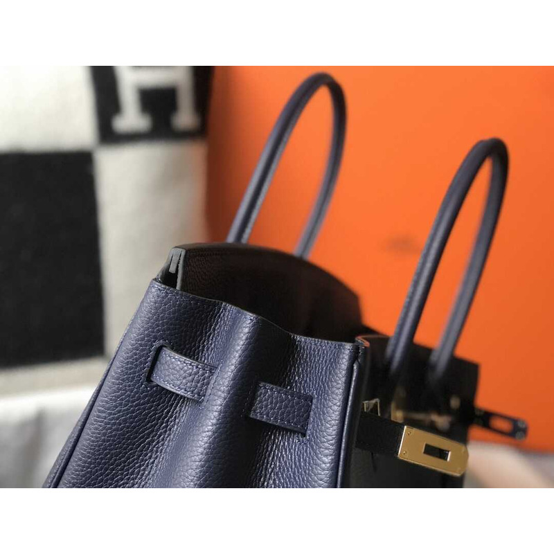 H**mes  birkin togo 35 gris tourterelle dark blue