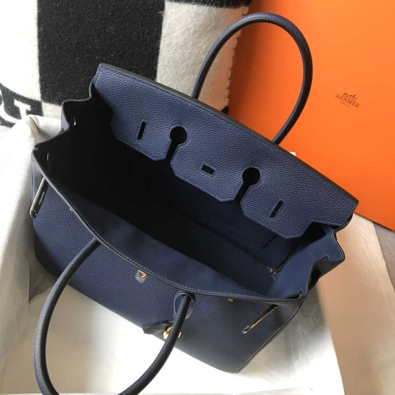 H**mes  birkin togo 35 gris tourterelle dark blue