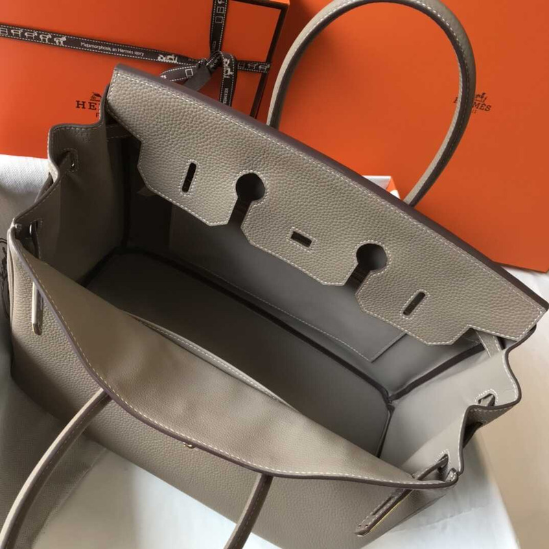 H**mes  birkin togo 35 gris tourterelle beige