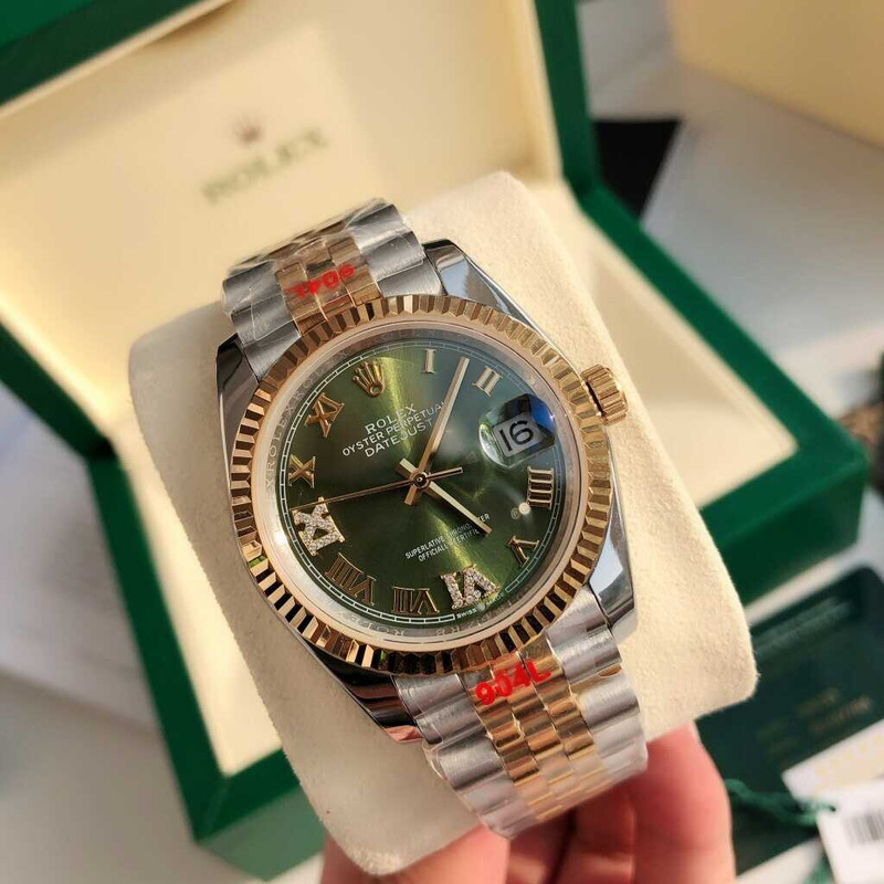 rolex datejust 36 jubilee olive green roman Di*m*nd 2836 s*per clone