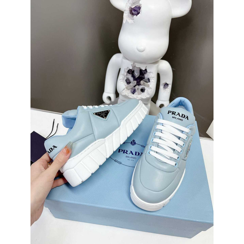 Pra*a leather sneakers blue