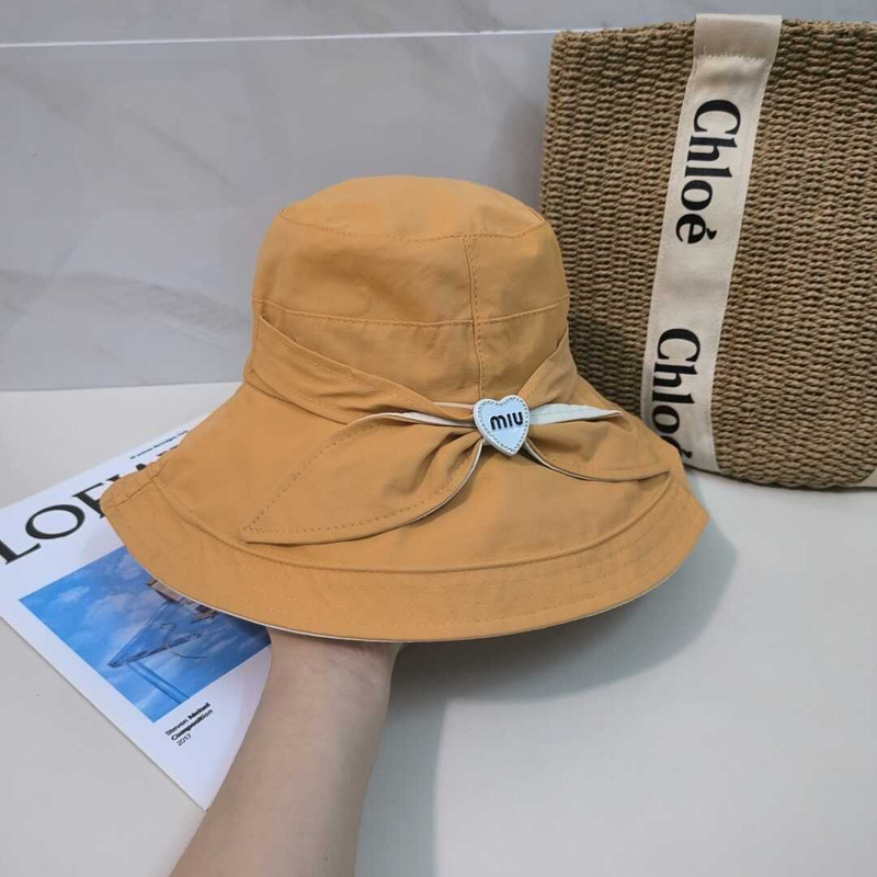 Miu Miu Bow Tie Hat Yellow