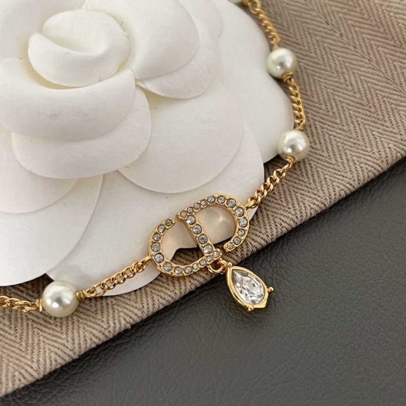 D*or cd pearl bracelet gold