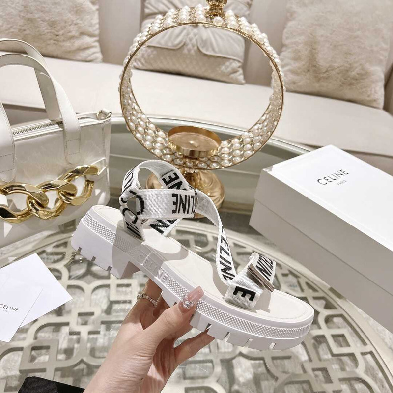 Ce**e strappy chunky sandals white