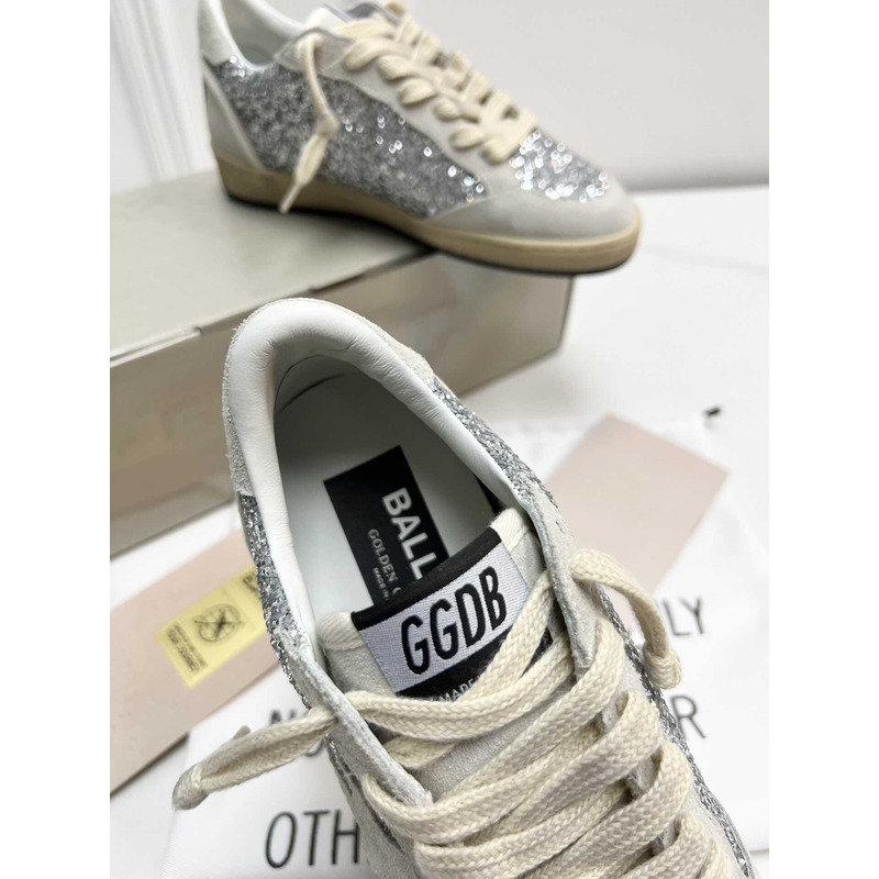 ggdb S*per-star glittered suede sneakers grey