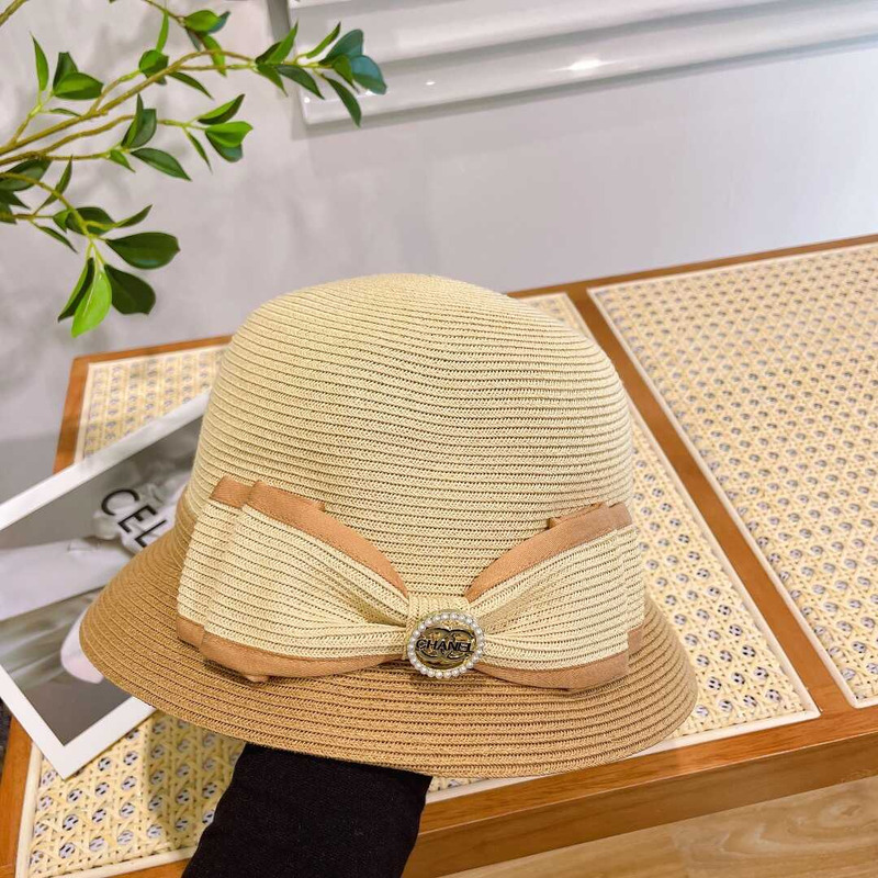 Ch*el summer straw bucket hat
