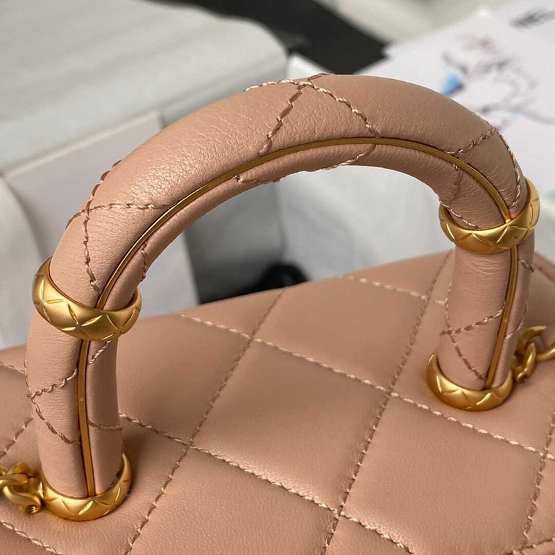 Ch*el cosmetic bag nude