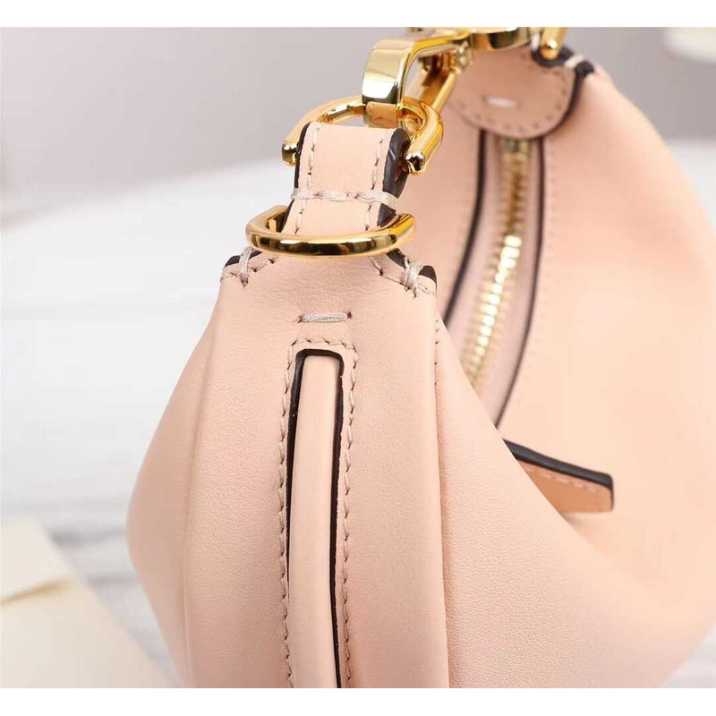 f**di S*per mini style f**digraphy leather bag pale pink