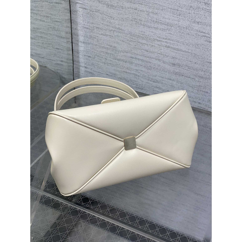 D*or small D*or key bag box calfskin dusty ivory