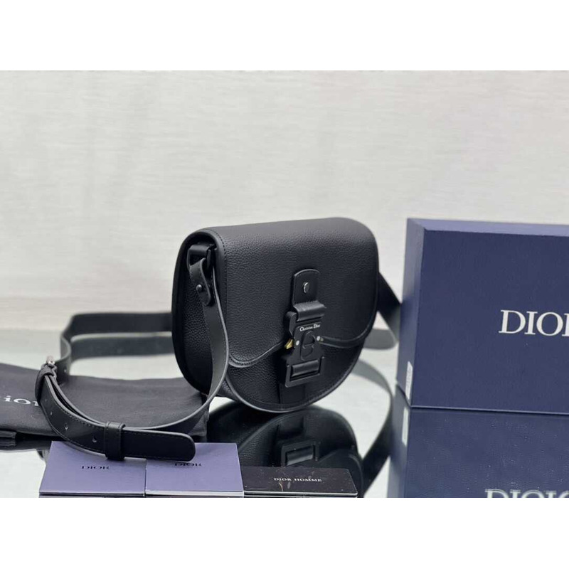 D*or mini gallop messenger bag grained leather (calf) black