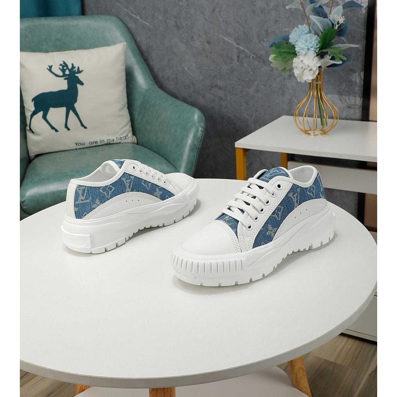 l**is l**is V*t*n lv squad sneakers white denim blue