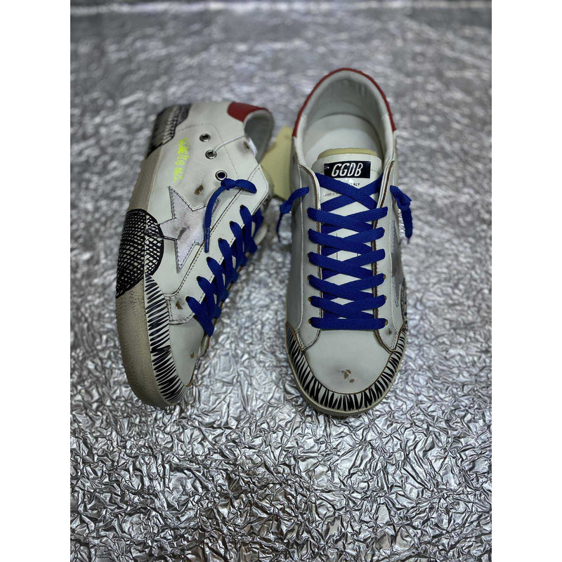GGDB Leather Low-Top Sneakers White