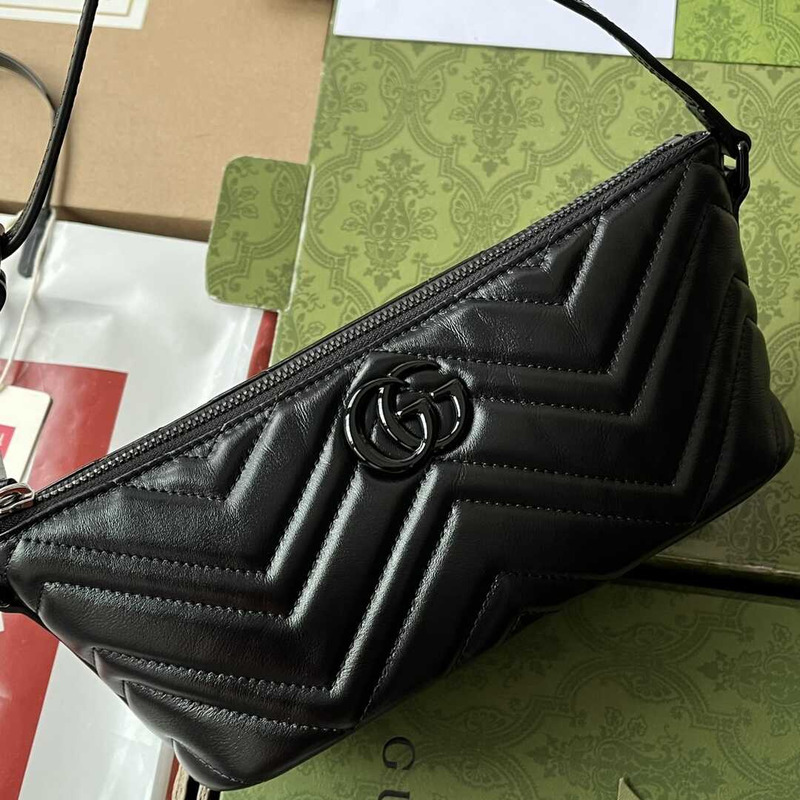 G*u*i  gg marmont s leather shoulder bag black