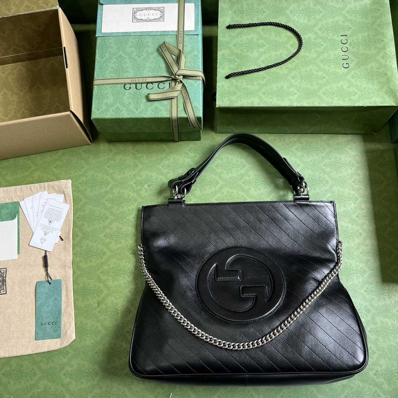 G*u*i blondie medium tote bag black